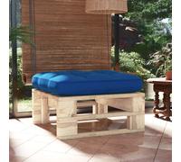 vidaXL Canapé central palette de jardin en bois de pin imprégné Bleu