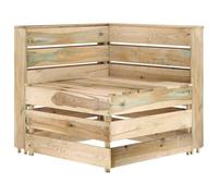 Bois de Pin Imprégné Canapé Palette d'Angle de Jardin Patio Extérieur vidaXL