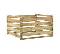 Bois de Pin Imprégné Composteur de Jardin à Lattes Bac à Compost Cour vidaXL