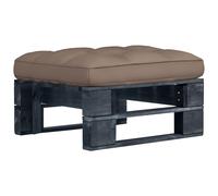 Bois de Pin Imprégné de Noir Pouf Palette de Jardin Patio Extérieur vidaXL