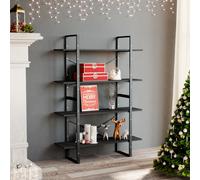 vidaXL Bibliothèque à 4 niveaux gris 100x30x140 cm bois d'ingénierie806479 Gris G