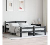 Vidaxl Cadre De Lit Sans Matelas Gris Foncé Pin Massif 120x200 Cm Gris