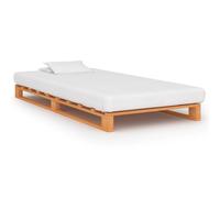 vidaXL Cadre de lit de palette Marron Bois de pin massif 140 x 200 cm