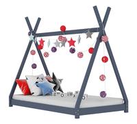 Bois de Pin Massif Cadre de Lit d'Enfant 70x140 cm Blanc Chambre Cabane vidaXL