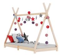 Bois de Pin Massif Cadre de Lit d'Enfant 70x140 cm Blanc Chambre Cabane vidaXL