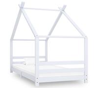 Bois de Pin Massif Cadre de Lit d'Enfant Gris 80x160 cm Chambre Maison vidaXL