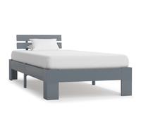 vidaXL Cadre de lit Gris Bois de pin massif 160 x 200 cm