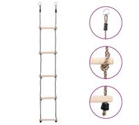 Bois de Pin Massif Echelle à 5 Echelons 210 cm Escalade Extérieur vidaXL