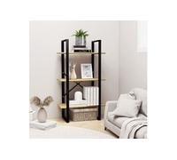 Bois de Pin Massif Etagère de Rangement Etagère de Stockage Organisateur Présentoir de Décoration Entrepôt Sous-sol 60x30x105 cm