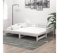 Bois de Pin Massif Lit Coulissant 2x(90x200) cm Lit d'Invité Canapé-lit vidaXL