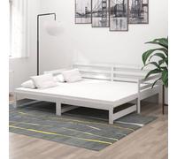 Bois de Pin Massif Lit Coulissant 2x(90x200) cm Lit d'Invité Canapé-lit vidaXL