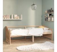 Bois de Pin Massif Lit de Repos 3 Places Gris Foncé 90x200 cm Simple vidaXL