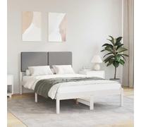 Bois de pin Massif rembourré Style Moderne Gris Clair 120x200 cm