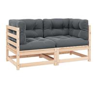 Canapé d'angle de Jardin avec Coussins Canapé d'angle de Patio Meuble de Terrasse Canapé de Jardin Extérieur 807286