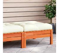 Repose-pied de Jardin avec Coussin, Table Basse, Tabouret, Meuble de Terrasse Patio Arrière-cour Extérieur, Bois 838166