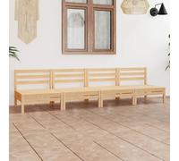 Bois de Pin Massif Salon de Jardin 4 pcs Mobilier Patio Multicolore vidaXL