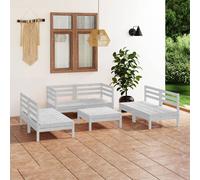 Bois de Pin Massif Salon de Jardin 7 pcs Patio Terrasse Multicolore vidaXL