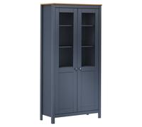 Buffet Hill Gris 85x37x170,5 cm Bois de pin solide gris et marron miel G