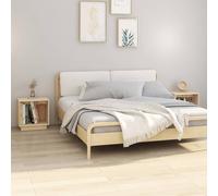 Bois de Pin Solide Table de Chevet Blanc 40x30x40 cm Table de Nuit vidaXL