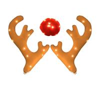 Bois de renne de voiture - Décoration de Noël festive avec bois de cerf lumineux | Toits de rennes pour camionnette, SUV, centre commercial, fenêtre, véhicule et autres
