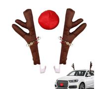Bois De Renne Pour Voitures | Décorations Automobile Cerf Des Fêtes | Antilles en Peluche pour Saison de Chasse Parade de Noël Fête Thème Renne Décor Festif