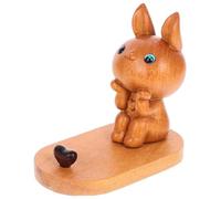 Bois de Santal pour Bureau Support de Téléphone Lapin et Chambre | Vue Améliorée, Utilisation sans Mains, Base Stable, Format de Bureau, Usage Lit, Décoration D’appoint