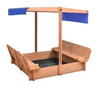 Bois de Sapin Bac à Sable avec Toit 112x112x112 cm Enfants Extérieur vidaXL