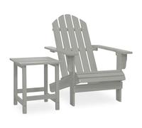 Vidaxl Chaise De Jardin Adirondack Avec Table Bois De Sapin Gris Gris