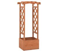 Cache-pots vidaXL Jardinière à treillis avec arche 49x39x117 cm Bois de sapin
