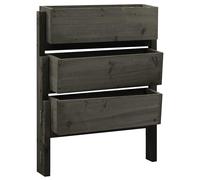 Bois de Sapin Jardinière Pliable de Jardin Gris 60x14x75 cm Balcon vidaXL