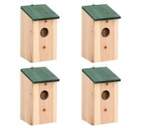Bois de Sapin Massif 10x Nichoirs Cages à Oiseaux Jardin Extérieur vidaXL