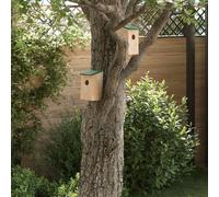 Bois de Sapin Massif 10x Nichoirs Cages à Oiseaux Jardin Extérieur vidaXL