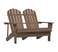 vidaXL Chaise de jardin Adirondack 2 places bois sapin massif marron