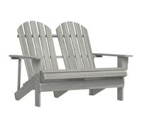 Vidaxl Chaise De Jardin Adirondack 2 Places Bois De Sapin Massif Gris