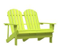 Bois de Sapin Massif Chaise de Jardin Adirondack 2 Places Gris Fauteuil vidaXL