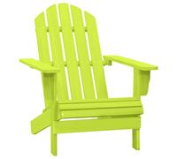 Bois de Sapin Massif Chaise de Jardin Adirondack Vert Fauteuil Patio vidaXL
