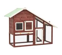 Bois de Sapin Massif Clapier Moka et Blanc Cage à Lapin Maison Animaux vidaXL