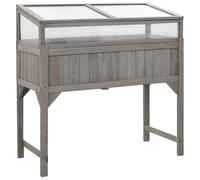 Bois de Sapin Massif Lit Surélevé avec Serre 110x54x120 cm Jardinière vidaXL
