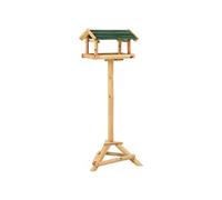 Vidaxl Mangeoire À Oiseaux Et Support 37x28x100cm Bois De Sapin Massif