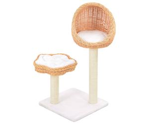 Bois de Saule Arbre à Chat avec Griffoirs en Sisal Grattoir Animaux vidaXL
