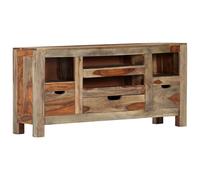 Vidaxl Buffet Gris 100 X 30 X 50 Cm Bois Massif De Sesham Marron