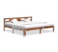 Bois de Sesham Massif Cadre de Lit 200x200 cm Adulte Double Chambre vidaXL