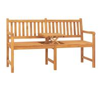 Bois de Teck Massif Banc de Jardin 3 Places avec Table 150 cm Patio vidaXL