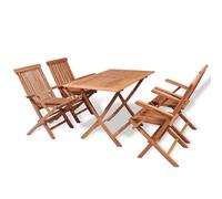vidaXL Ensemble à manger de jardin 5 pcs Bois de teck massif 44683