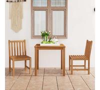 Bois de Teck Massif Ensemble de Salle à Manger d'Extérieur 5pcs Meubles vidaXL