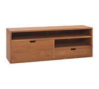 Bois de Teck Massif Meuble TV 110x30x40 cm Centre de Divertissement vidaXL