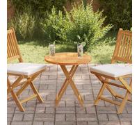 Bois de Teck Solide Dessus de Table Rond Remplacement Salle à Manger vidaXL