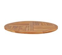 Dessus De Table Bois De Teck Solide Rond 2,5 Cm 90 Cm