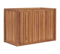 Bois de Teck Solide Lit Surélevé 100x30x25 cm Bac à Plante Jardinière vidaXL