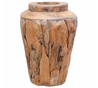 Vidaxl Vase De Dã©Coration 40 X 60 Cm Bois De Teck Solide
